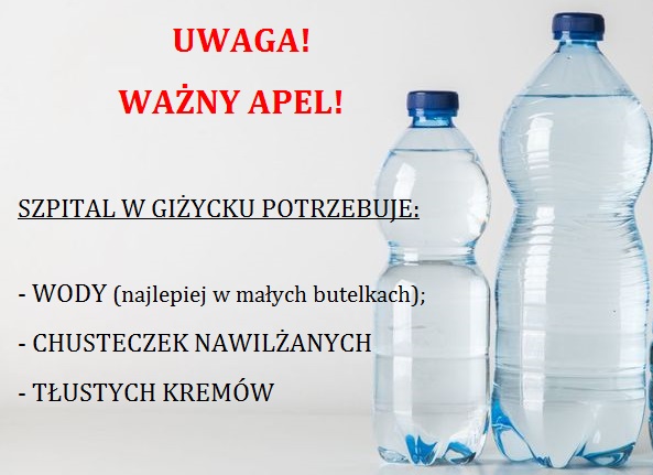 apel woda dla szpitala