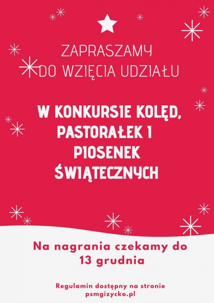 plakat konkurs kolęd