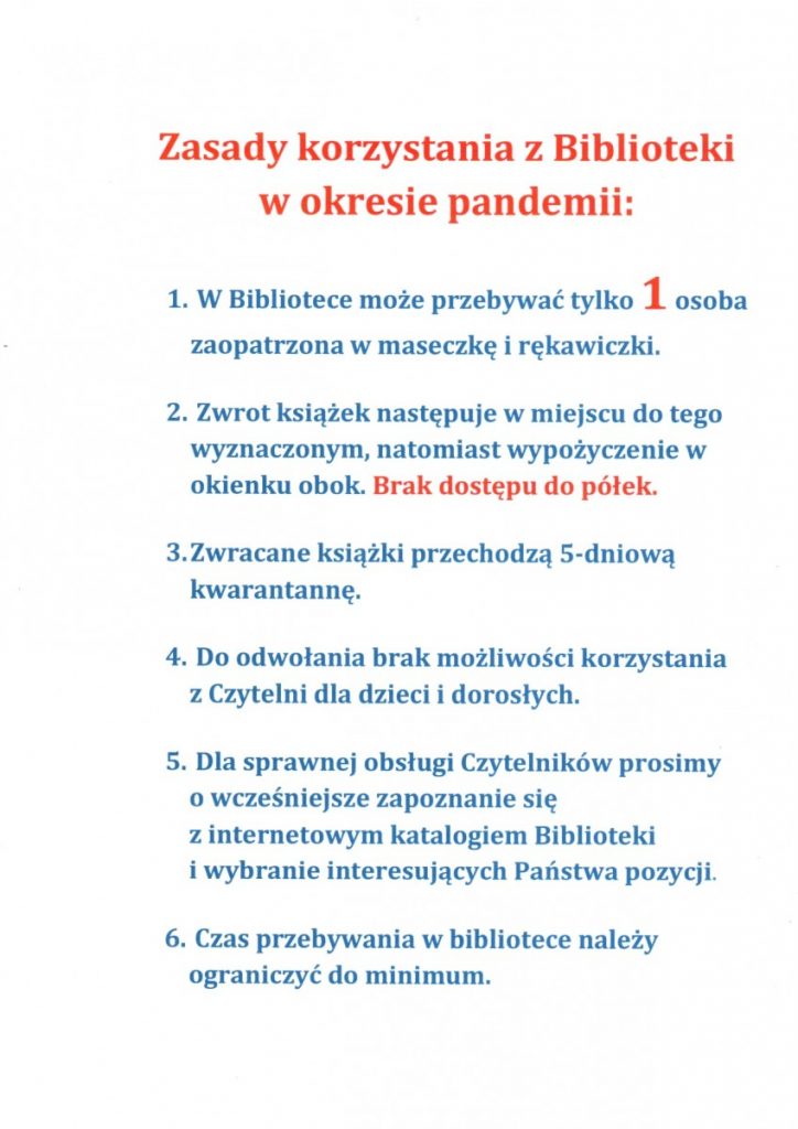 komunikat biblioteka