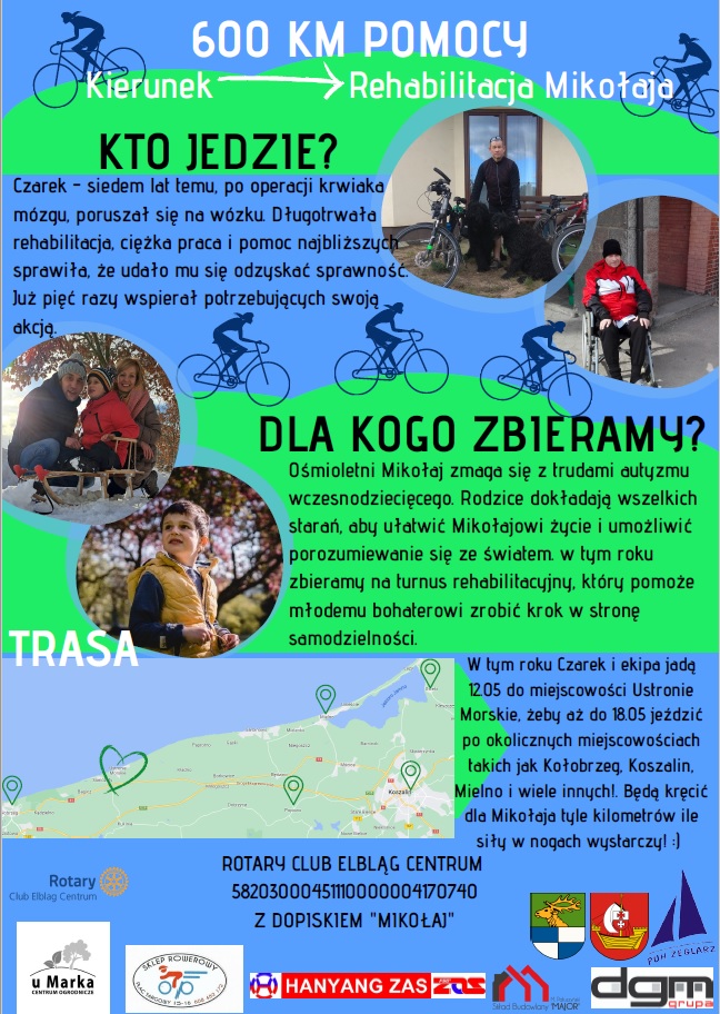 plakat 600 km pomocy