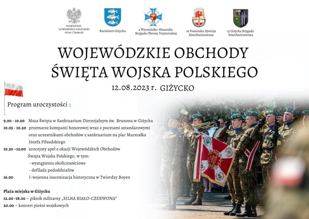 plakat obchodów święta wojska polskiego