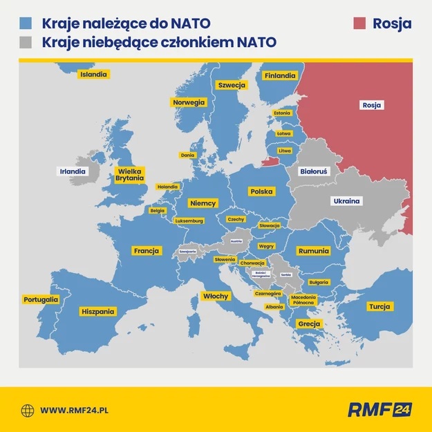 mapa NATO