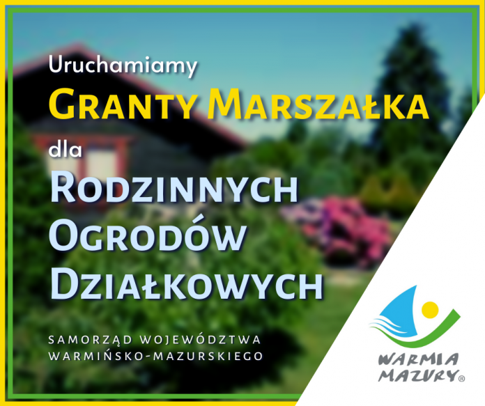 grafika - granty marszałka dla rodzinnych ogródków działkowych