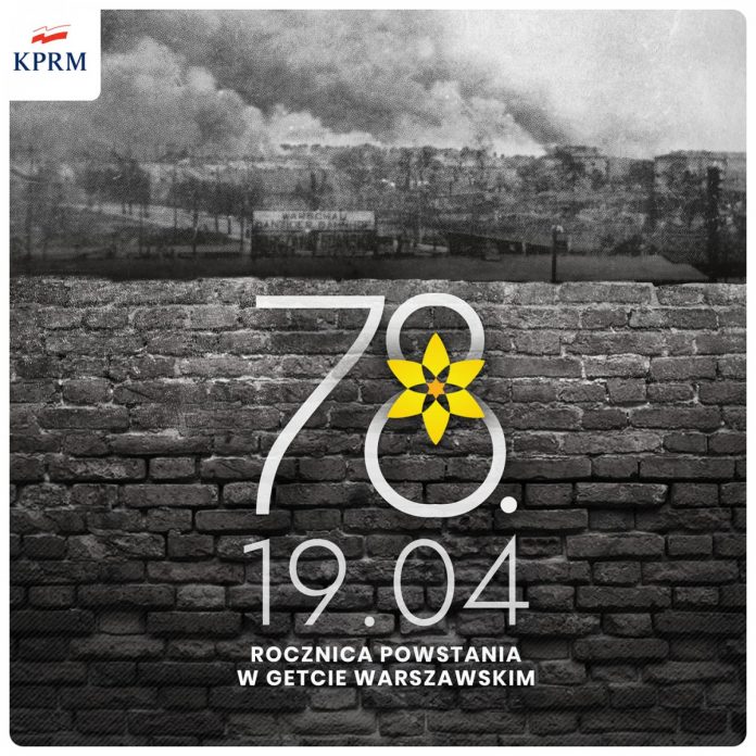 zdjęcie 78. rocznica powstania w getcie warszawskim