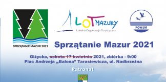 plakat akcji Sprzątanie Mazur