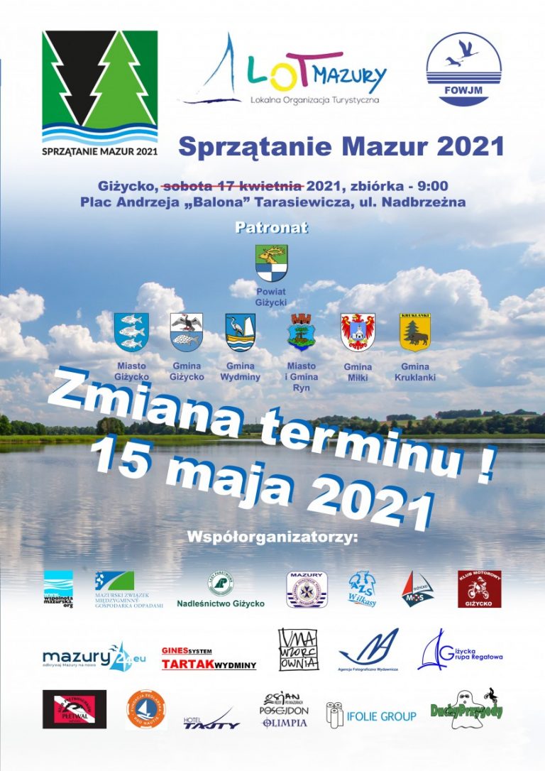 plakat akcji Sprzątanie Mazur