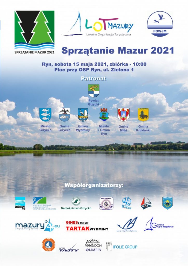 plakat sprzątanie mazur - Ryn