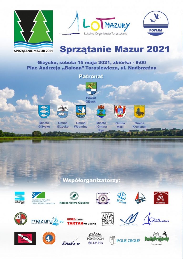 plakat sprzątanie mazur - Giżycko