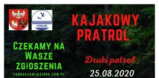 plakat wydarzenia kajakowy patrol