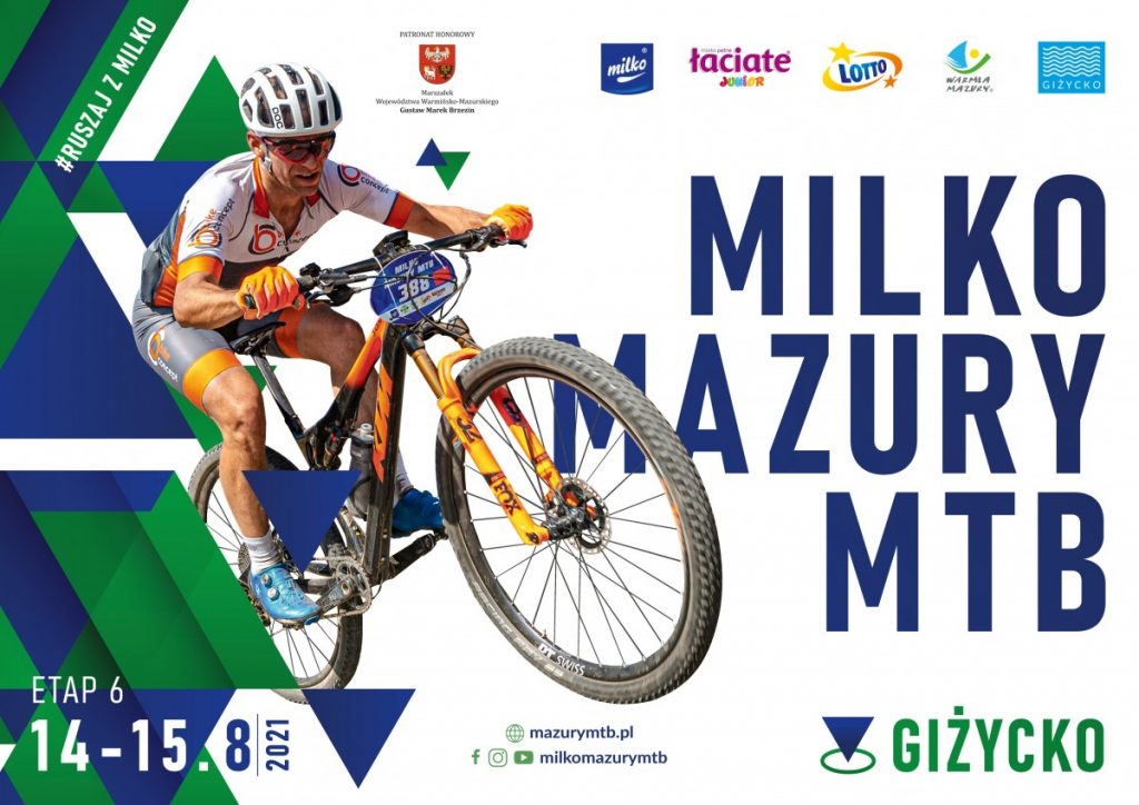 Plakat promocyjny wyścig Milko Mazury MTB