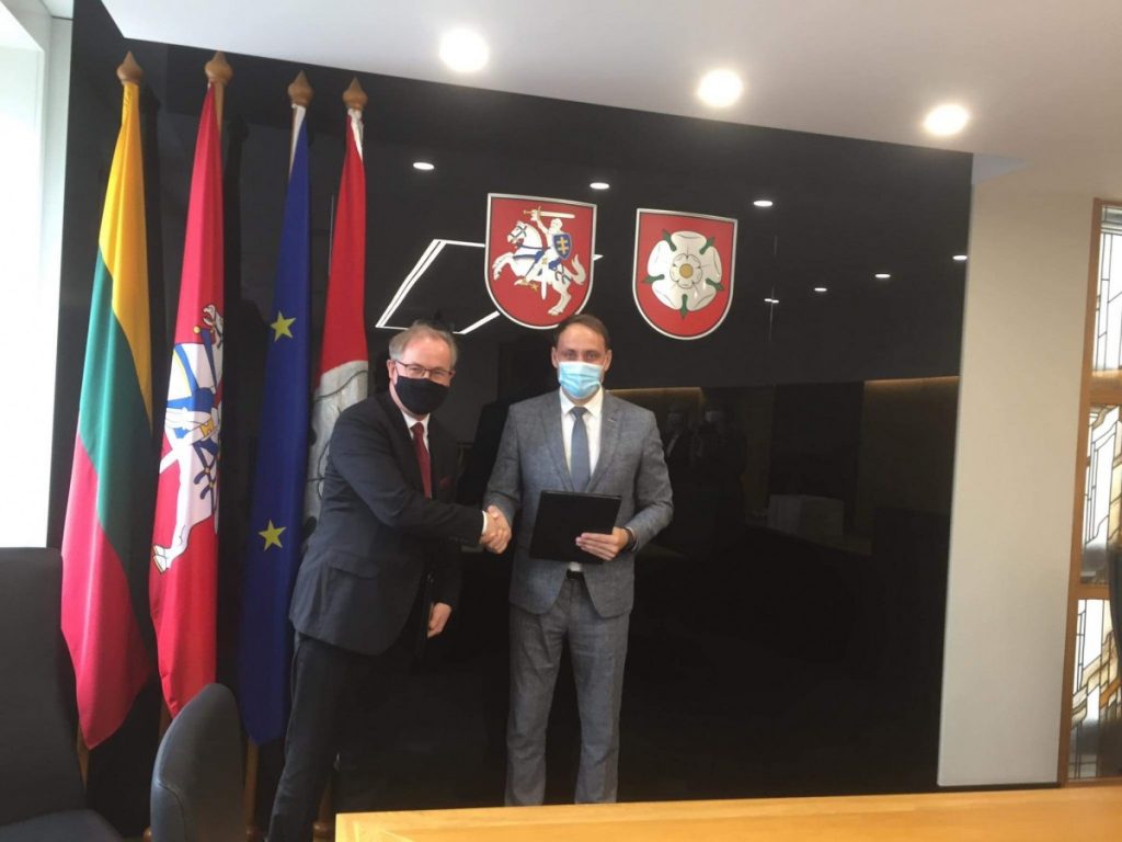 zdjęcie spotkanie z merem alytus na litwie