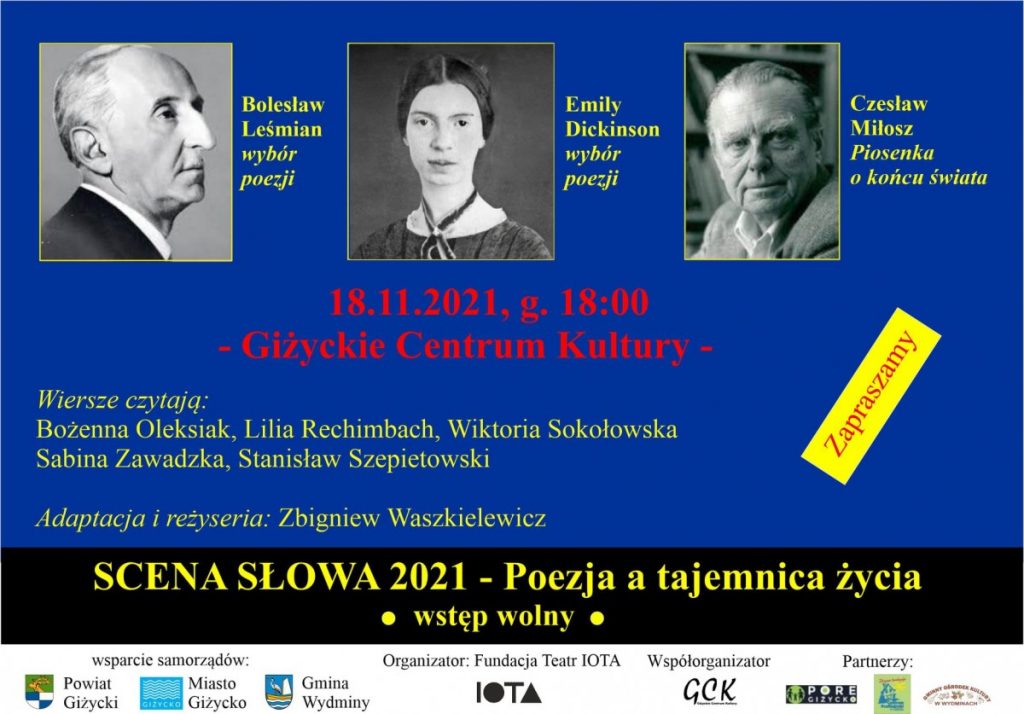 plakat teatru scena słowa 2021
