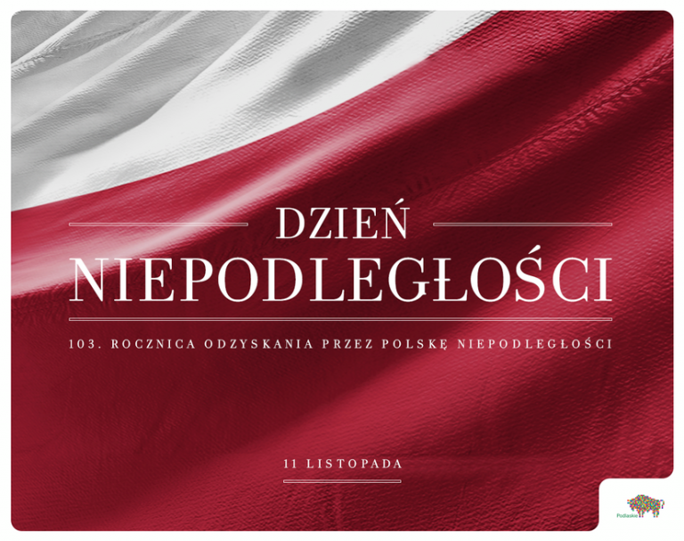 Kwiaty przedstawicieli Powiatu Giżyckiego z okazji 103 rocznicy odzyskania niepodległości