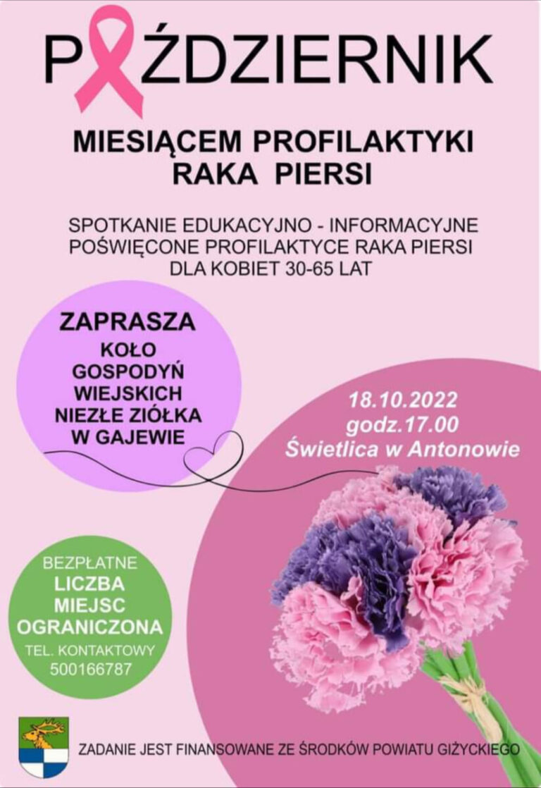 Październik miesiącem profilaktyki raka piersi