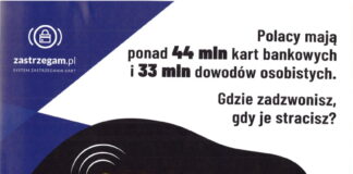 plakat systemu zastrzegania kart