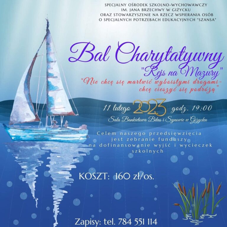 Bal charytatywny pt. „Rejs na Mazury”