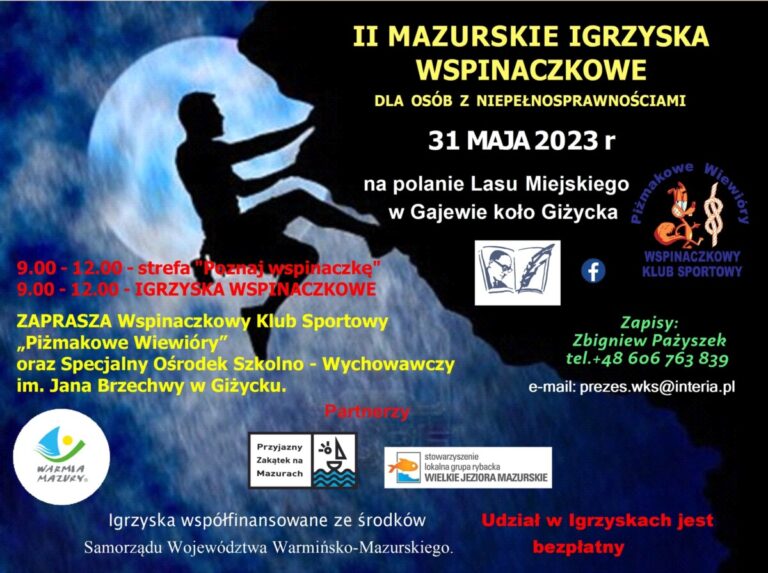 II Mazurskie Igrzyska Wspinaczkowe dla Osób z Niepełnosprawnościami