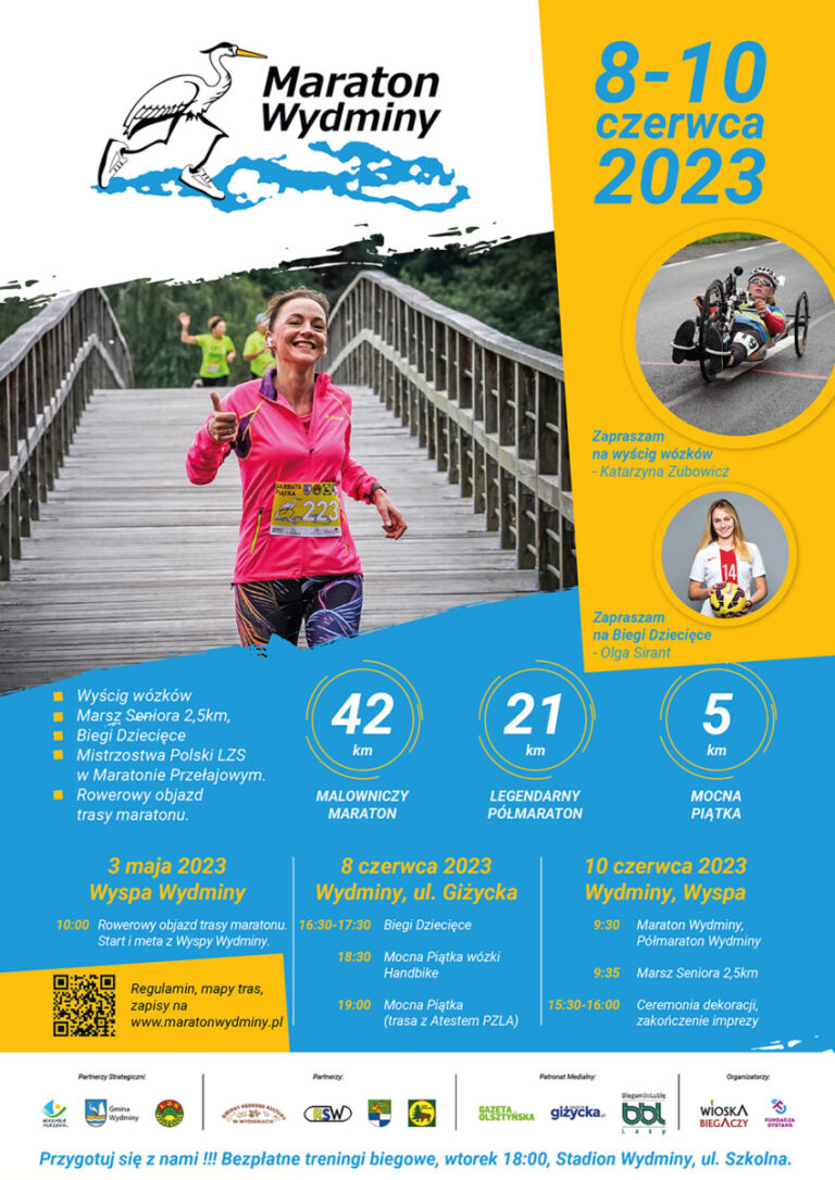 8-10 czerwca 2023 r. – Maraton Wydminy