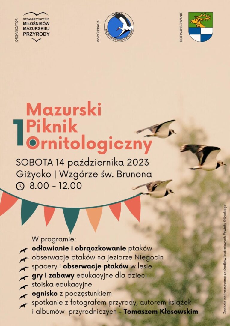 1. Mazurski Piknik Ornitologiczny z obrączkowaniem ptaków