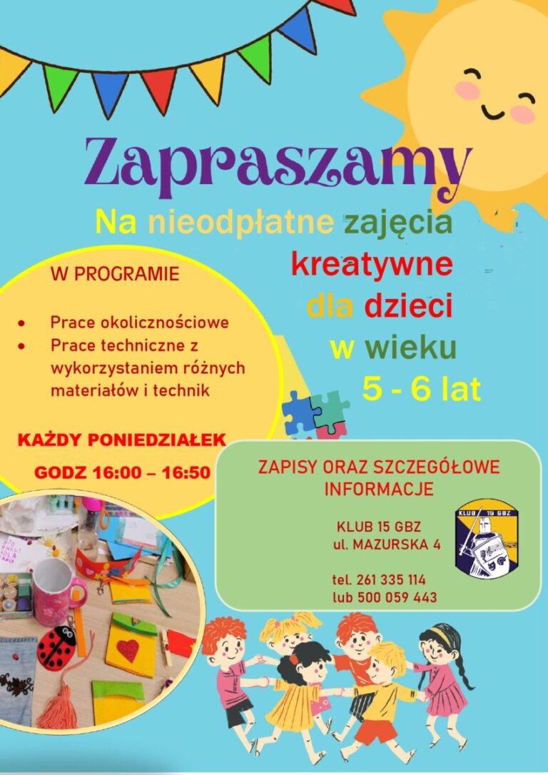 Klub 15GBZ zaprasza na nieodpłatne zajęcia