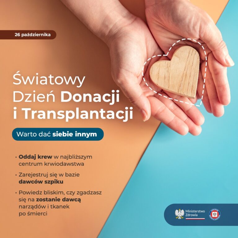 26 października – Światowy Dzień Donacji i Transplantacji