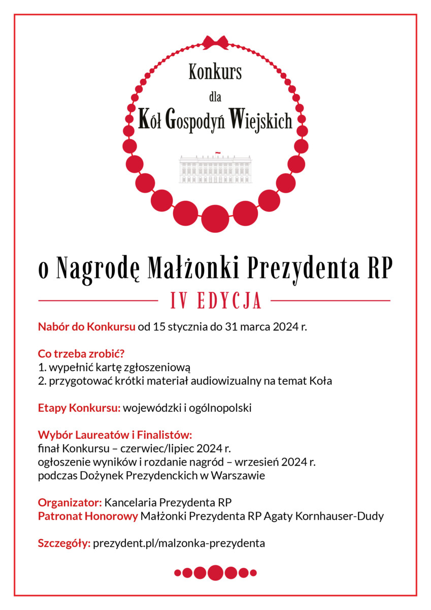 plakat konkursu koła gospodyń