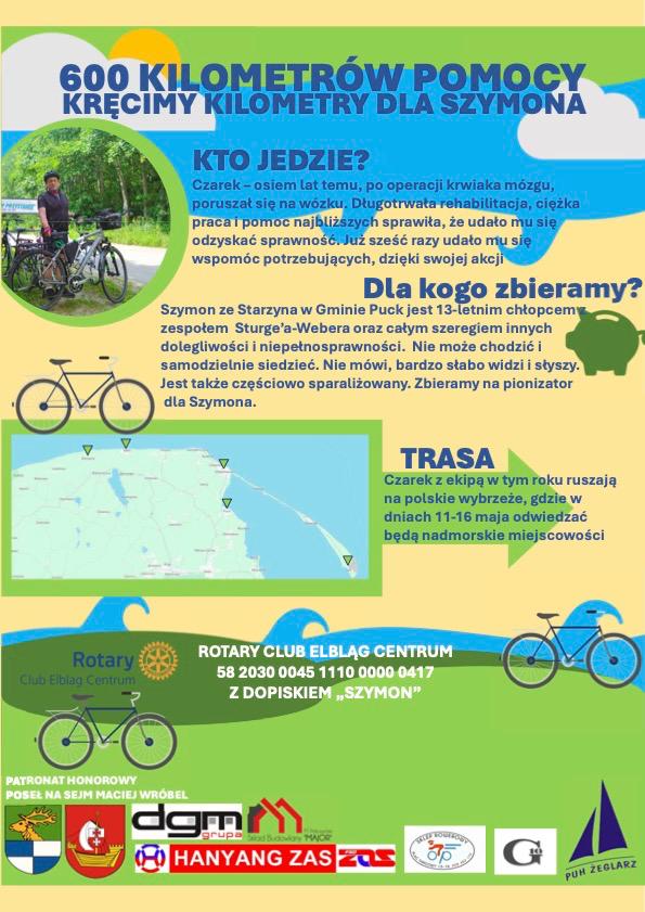 plakat 600 km pomocy