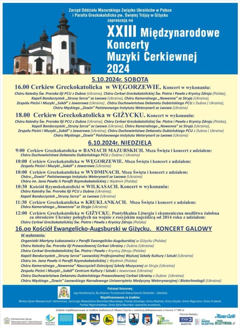 Zapraszamy na XXIII Międzynarodowe Koncerty Muzyki Cerkiewnej