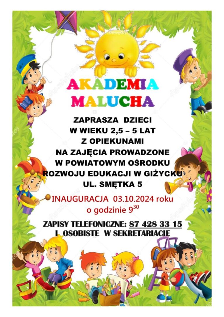 Uwaga Rodzice! Trwają zapisy do Akademii Malucha