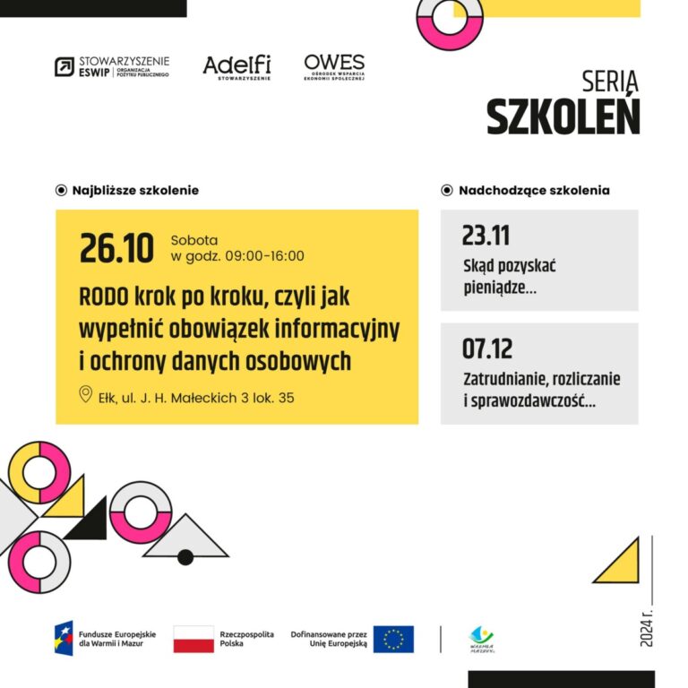 Zaproszenie na bezpłatne szkolenie