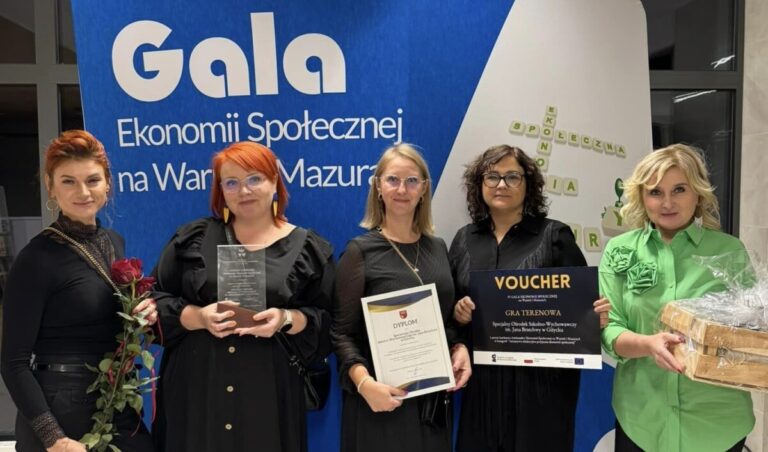 SOSW laureatem konkursu „Ambasador Ekonomii Społecznej na Warmii i Mazurach”