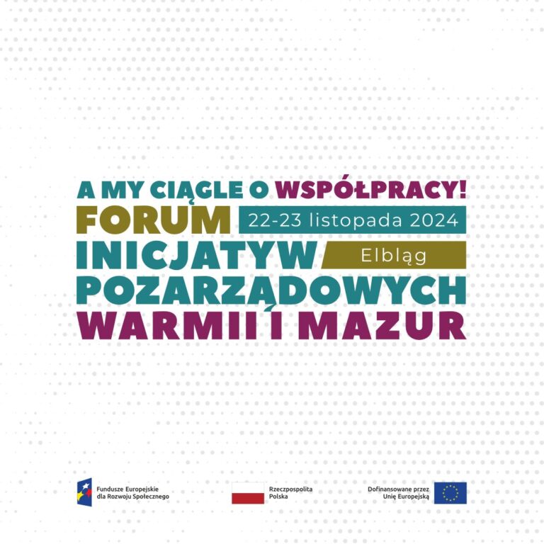 Zaproszenie na Forum Inicjatyw Pozarządowych Warmii i Mazur