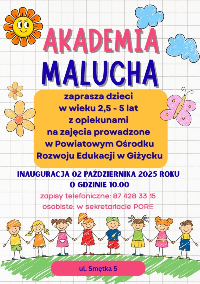 Akademia Malucha zaprasza dzieci wraz z rodzicami na zajęcia