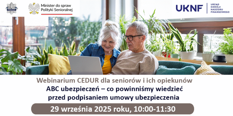 Webinarium dla seniorów oraz ich opiekunów