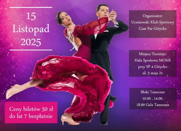 Zaproszenie na Ogólnopolski Giżycki Festiwal Tańca CZAR PAR 2025