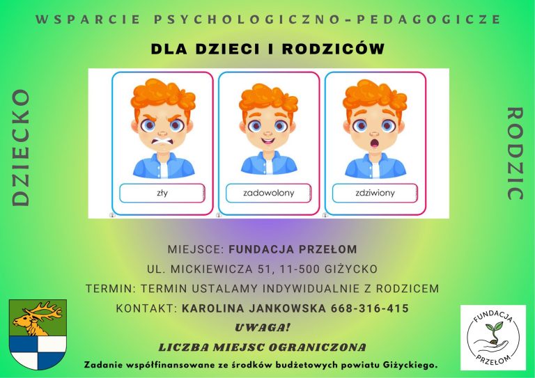 Wsparcie psychologiczno-pedagogiczne – nabór uczestników do projektu!