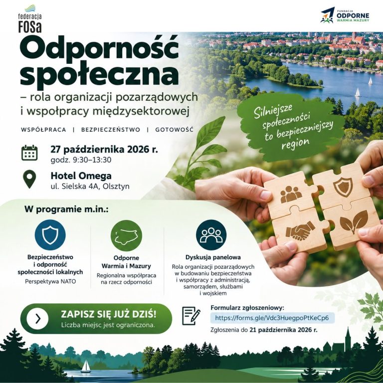 Zaproszenie na seminarium: Odporność społeczna – rola organizacji pozarządowych